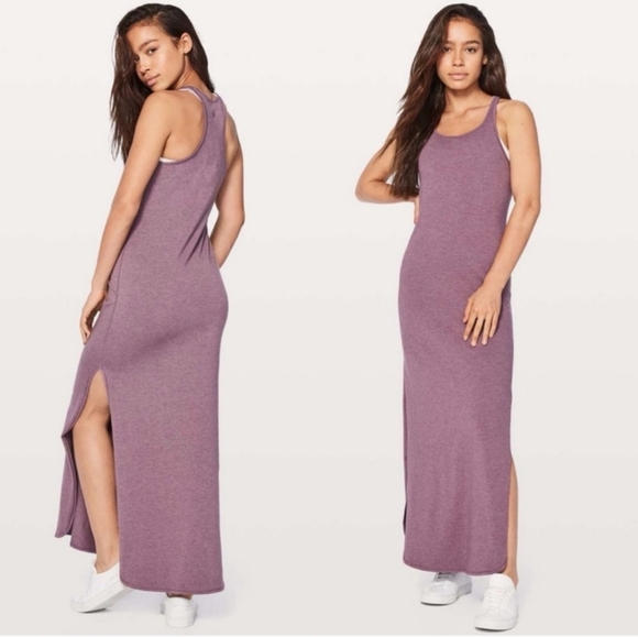 Lululemon Refresh Maxi Dress II Heathered Dusty Mauve - Picture 1 of 5